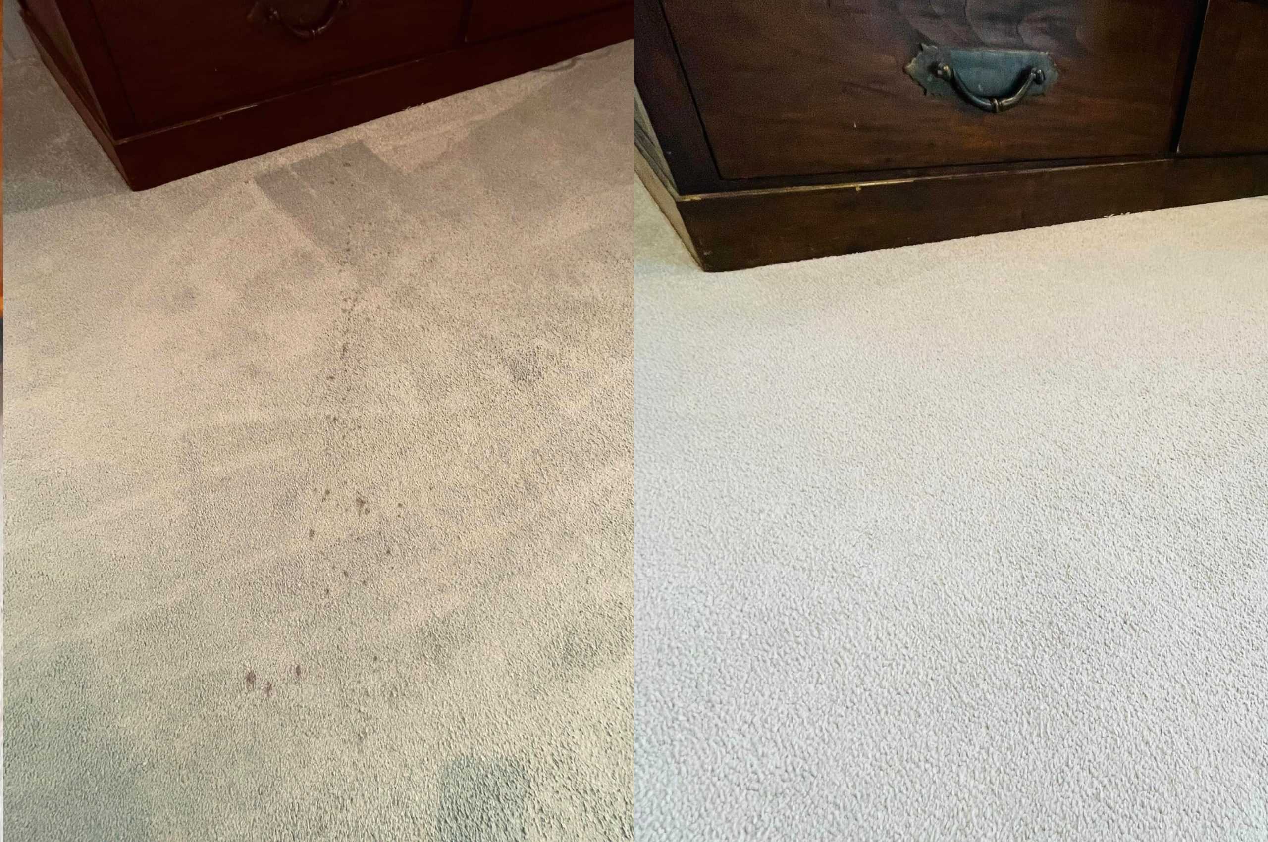 Professional carept cleaning before and after